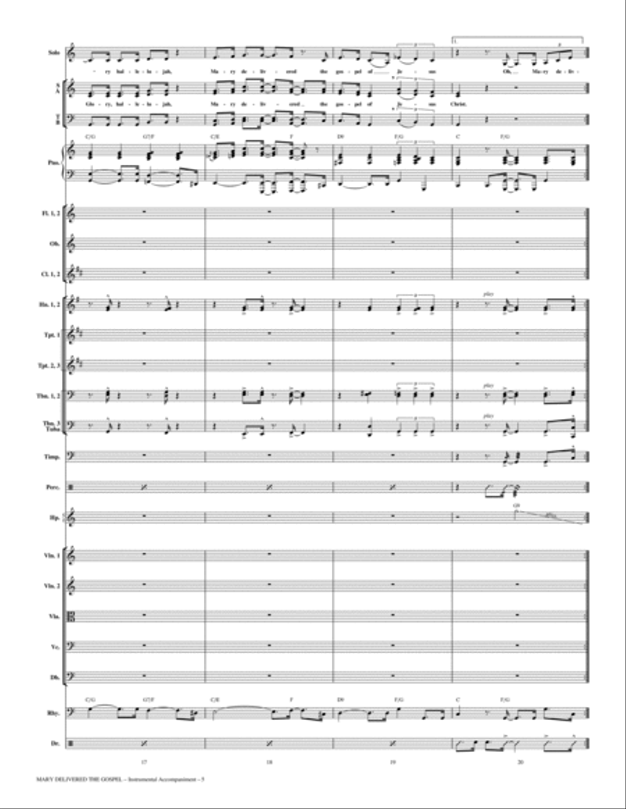 Mary Delivered The Gospel - Score Choir scores gallery preview page 5