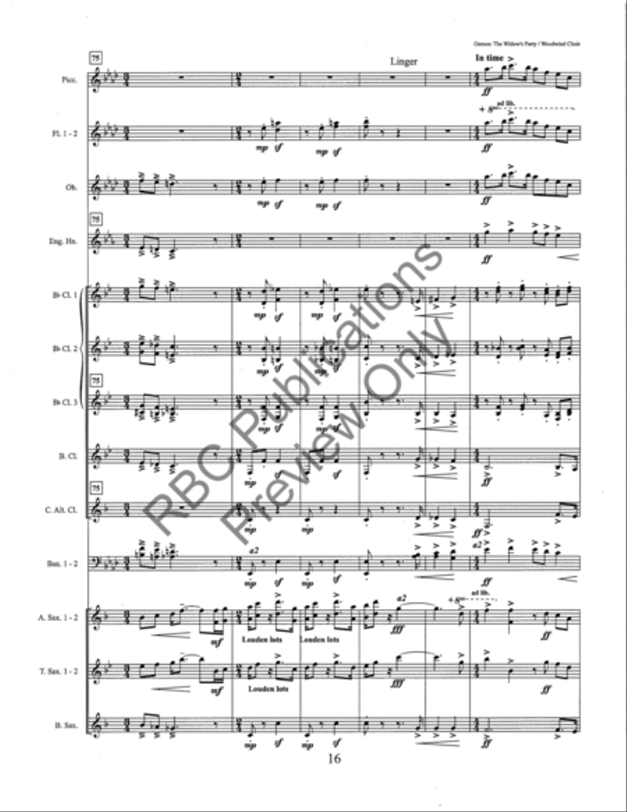 Widow's Party (Score) Widow's Party (Score) Score scores gallery preview page 21