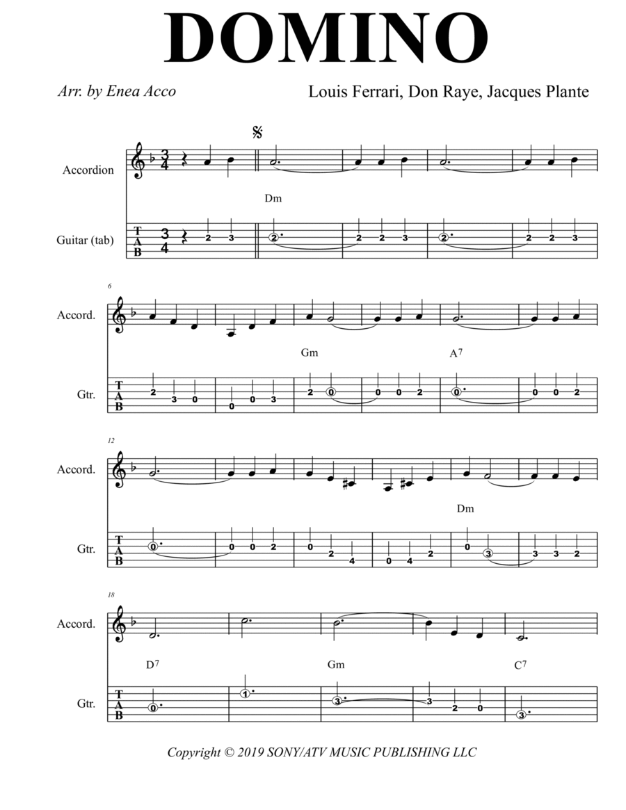 Domino Piano scores gallery preview page 1