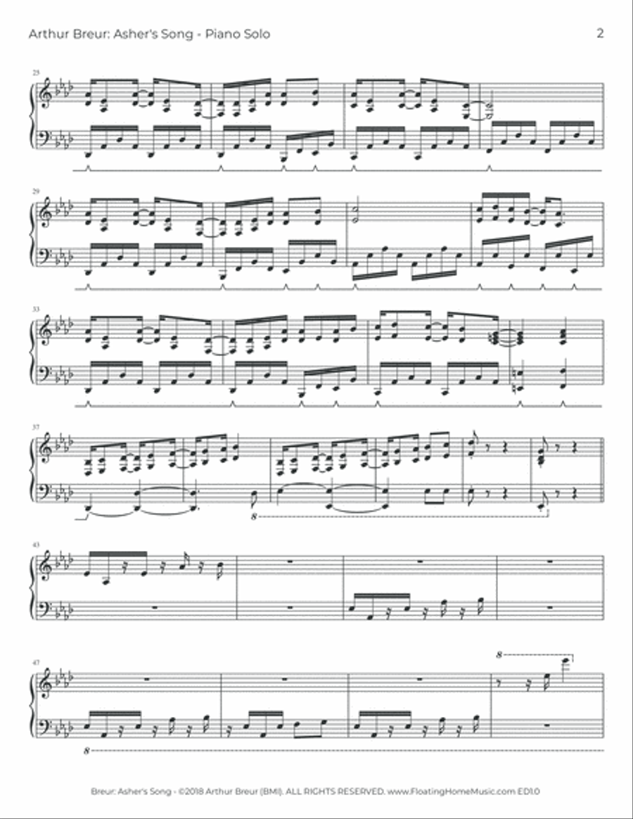 Asher's Song - Piano Solo Piano Method scores gallery preview page 3