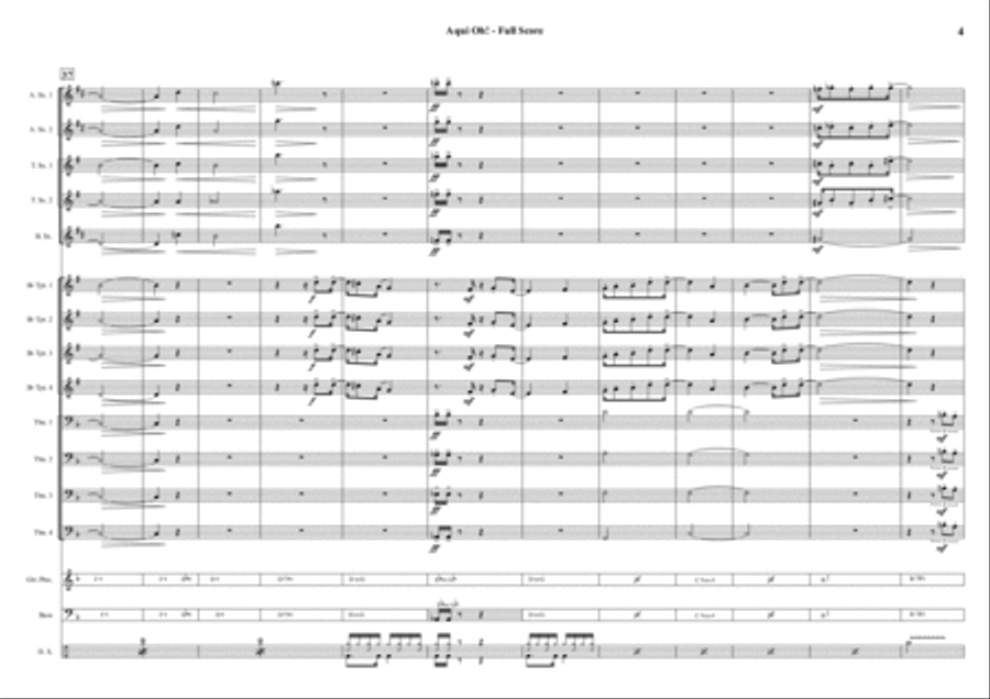Aqui, Oh! Jazz Ensemble scores gallery preview page 4