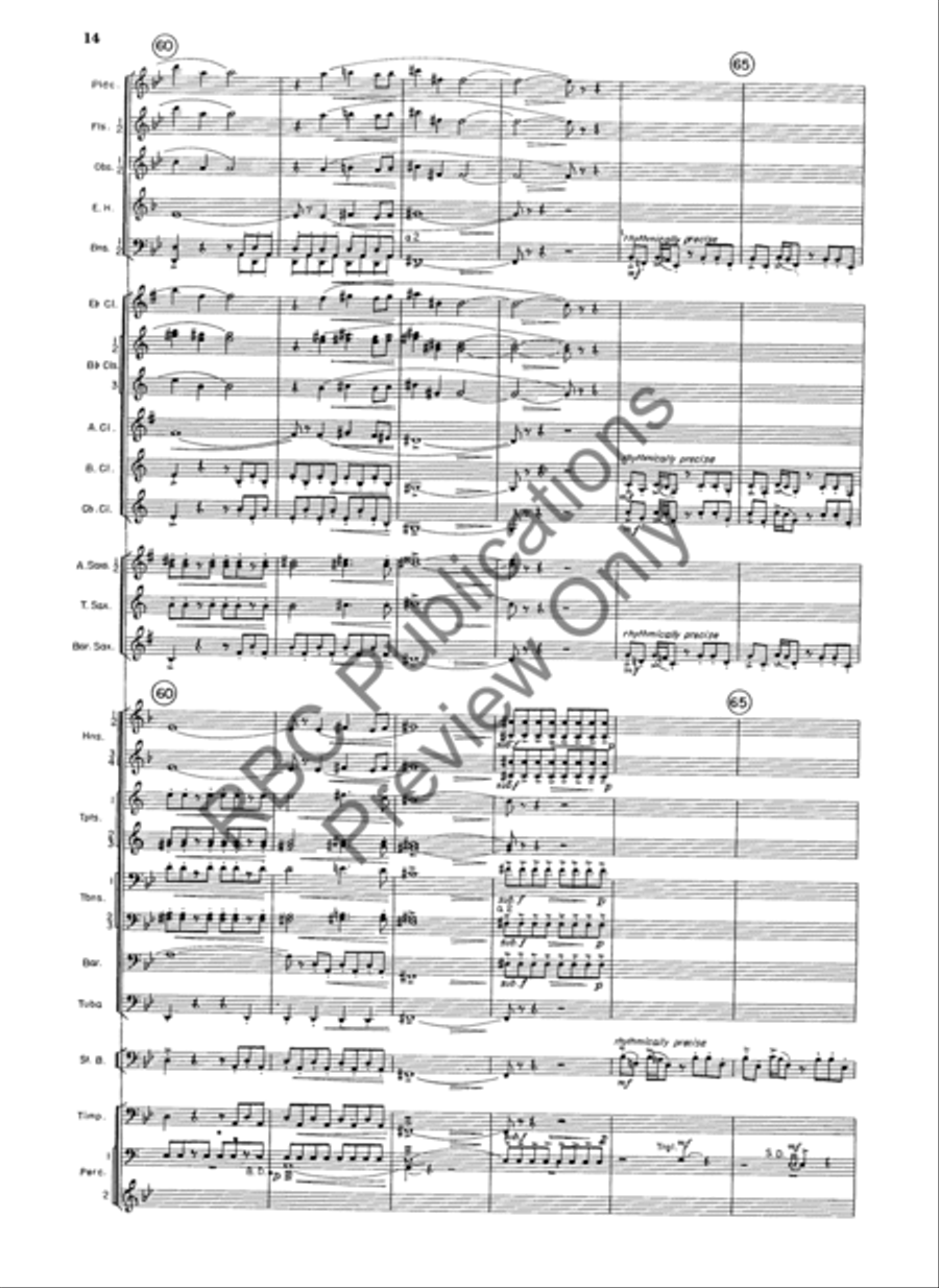 Overture In B Flat Concert Band scores gallery preview page 15