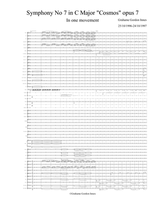 Book cover for Symphony No 7 in C Major "Cosmos" Opus 7 (in one Movement) - Score Only