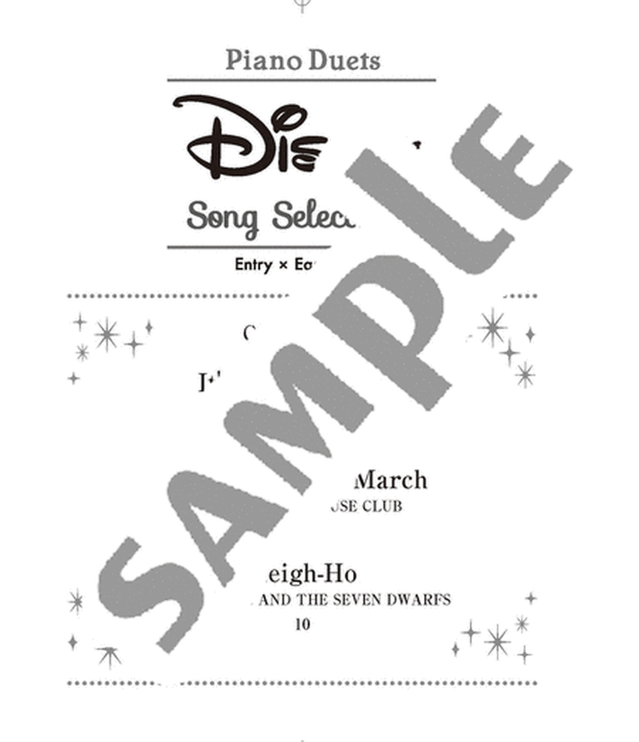 Disney Song Selections for 2 Pianists in Entry Level and Easy Level/English Version