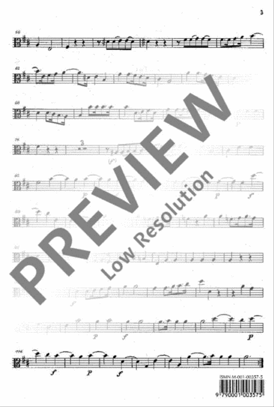 Sinfonia D major Viola scores gallery preview page 3