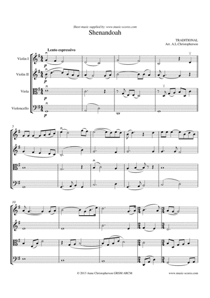 Shenandoah - String Quartet - G ma image number null