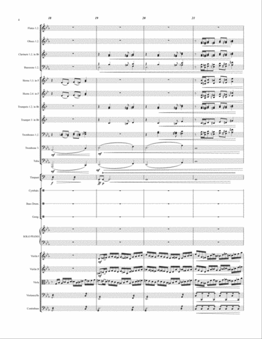 Piano Concerto No.1 Score and parts (including cadenza) Large Ensemble scores gallery preview page 4