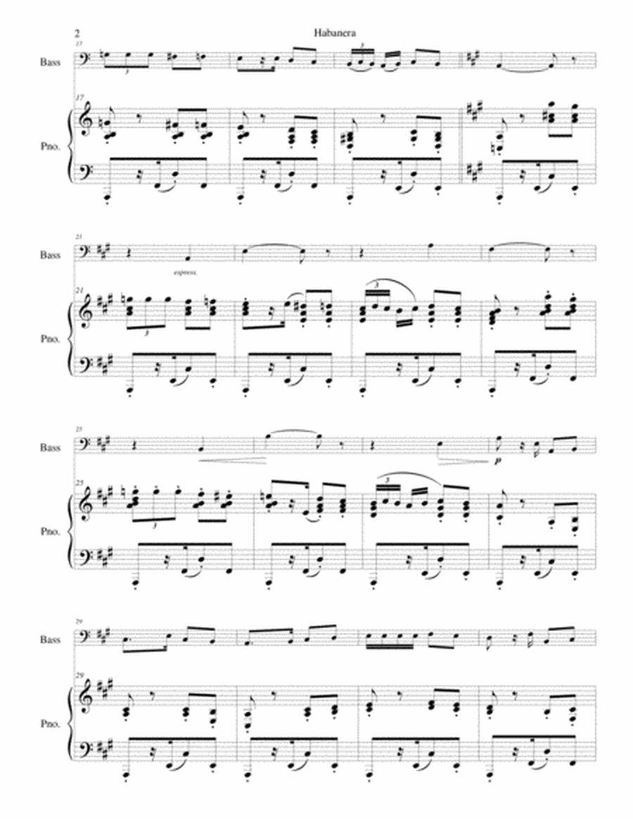 Habanera from Carmen for Double Bass & Piano image number null
