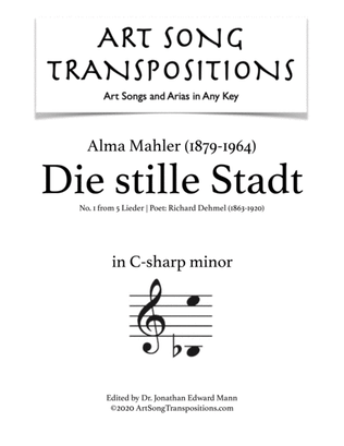 MAHLER: Die stille Stadt (transposed to C-sharp minor)