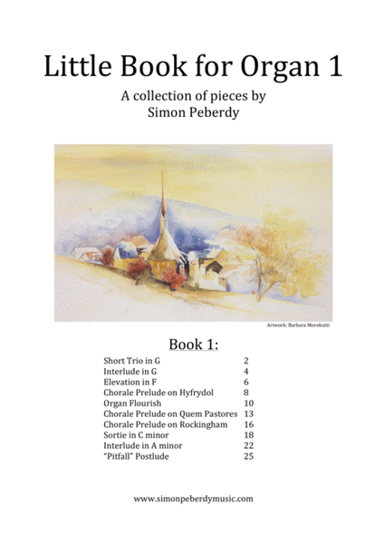 Little Book For Organ (Book 1) (a collection of pieces by Simon Peberdy) image number null
