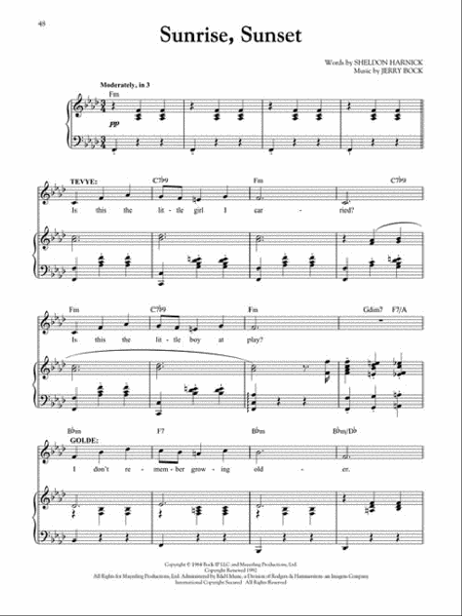 Fiddler on the Roof Voice scores gallery preview page 4