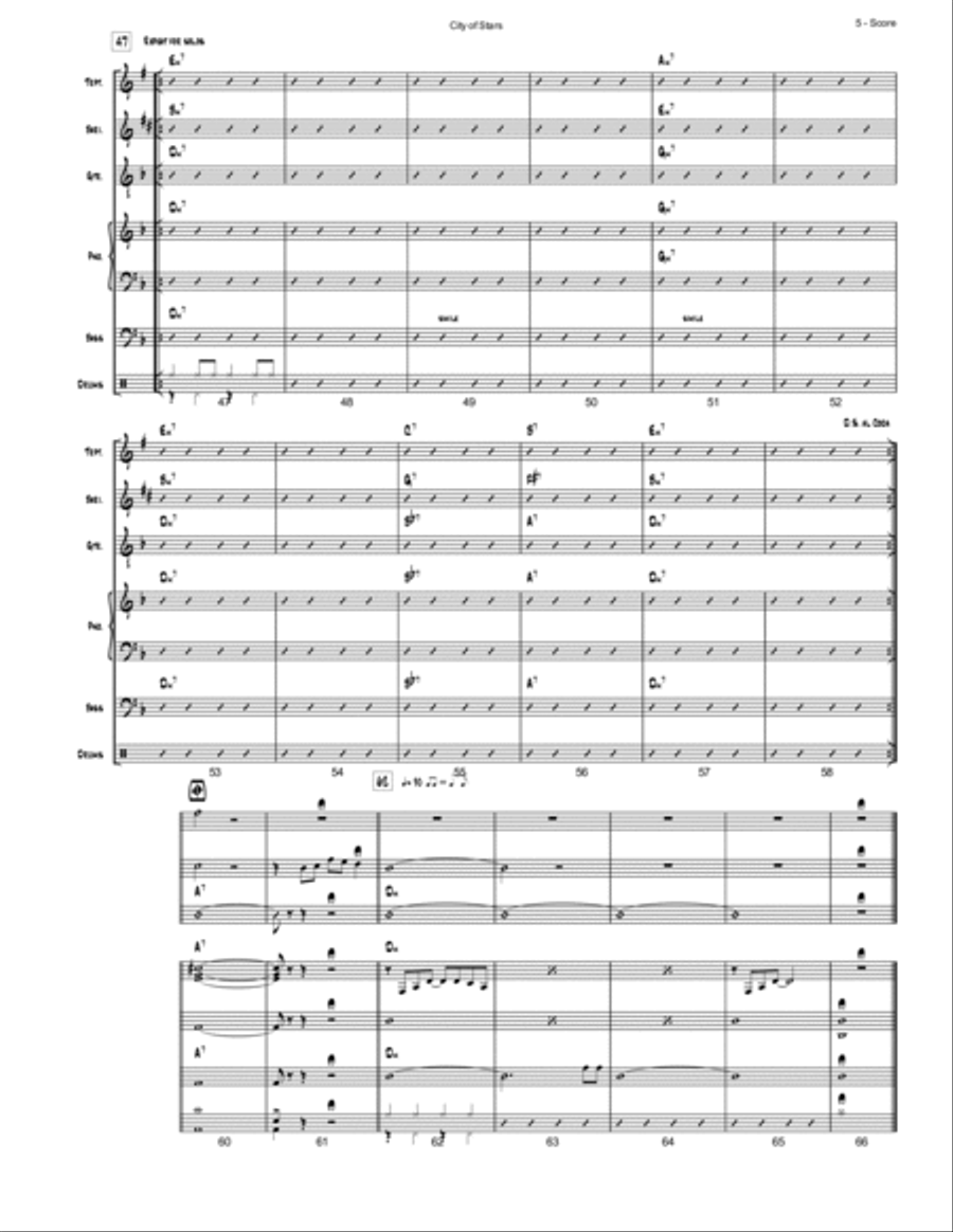 City Of Stars Jazz Ensemble scores gallery preview page 5