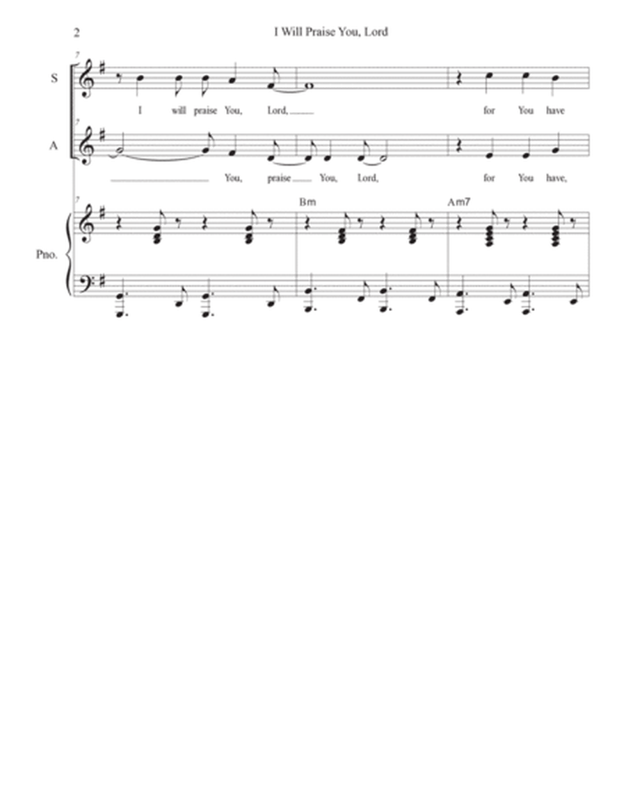 I Will Praise You, Lord (2-part choir - (SA) image number null