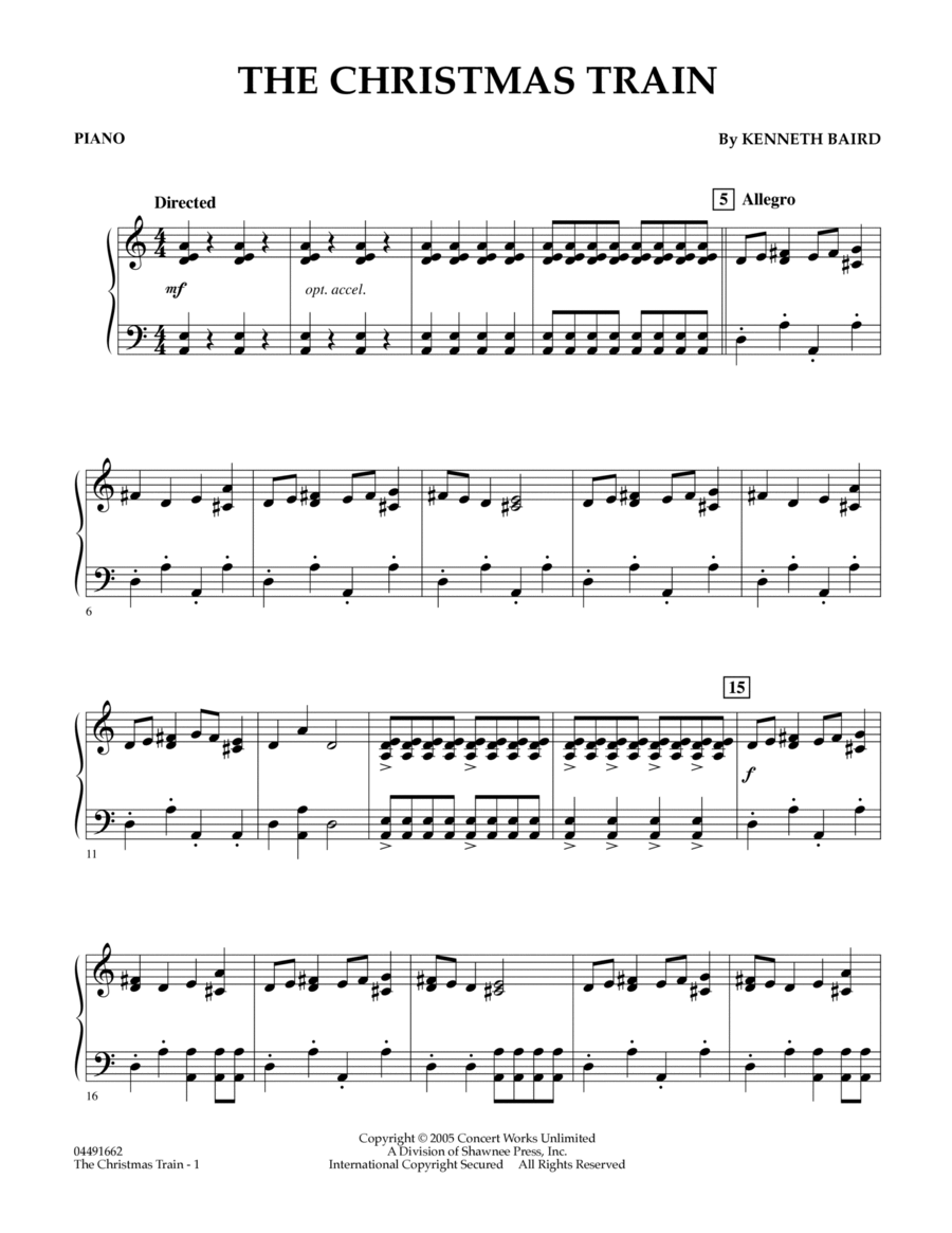 The Christmas Train - Piano Easy Piano scores gallery preview page 1