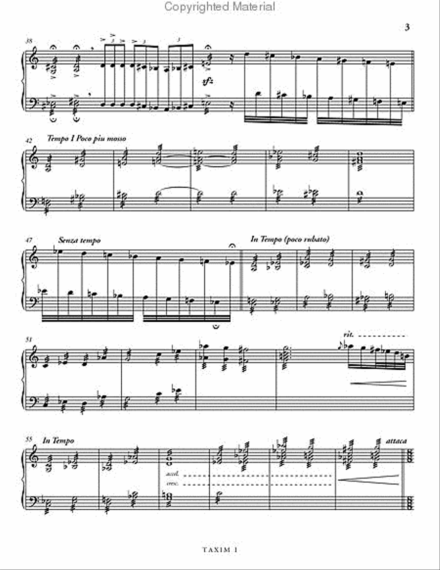 Taxim I, op. 14 Percussion Ensemble scores gallery preview page 4