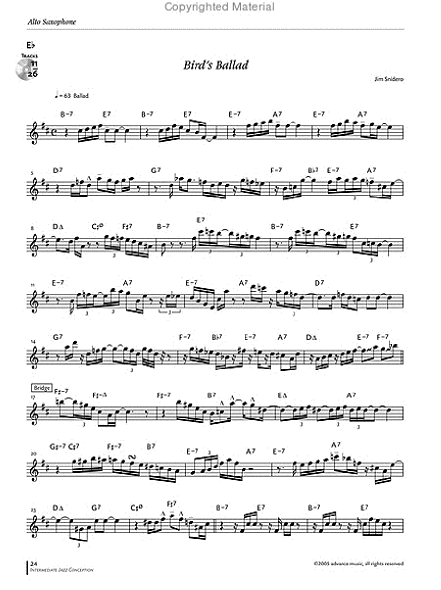 Intermediate Jazz Conception Alto & Baritone Saxophone Baritone Saxophone scores gallery preview page 10