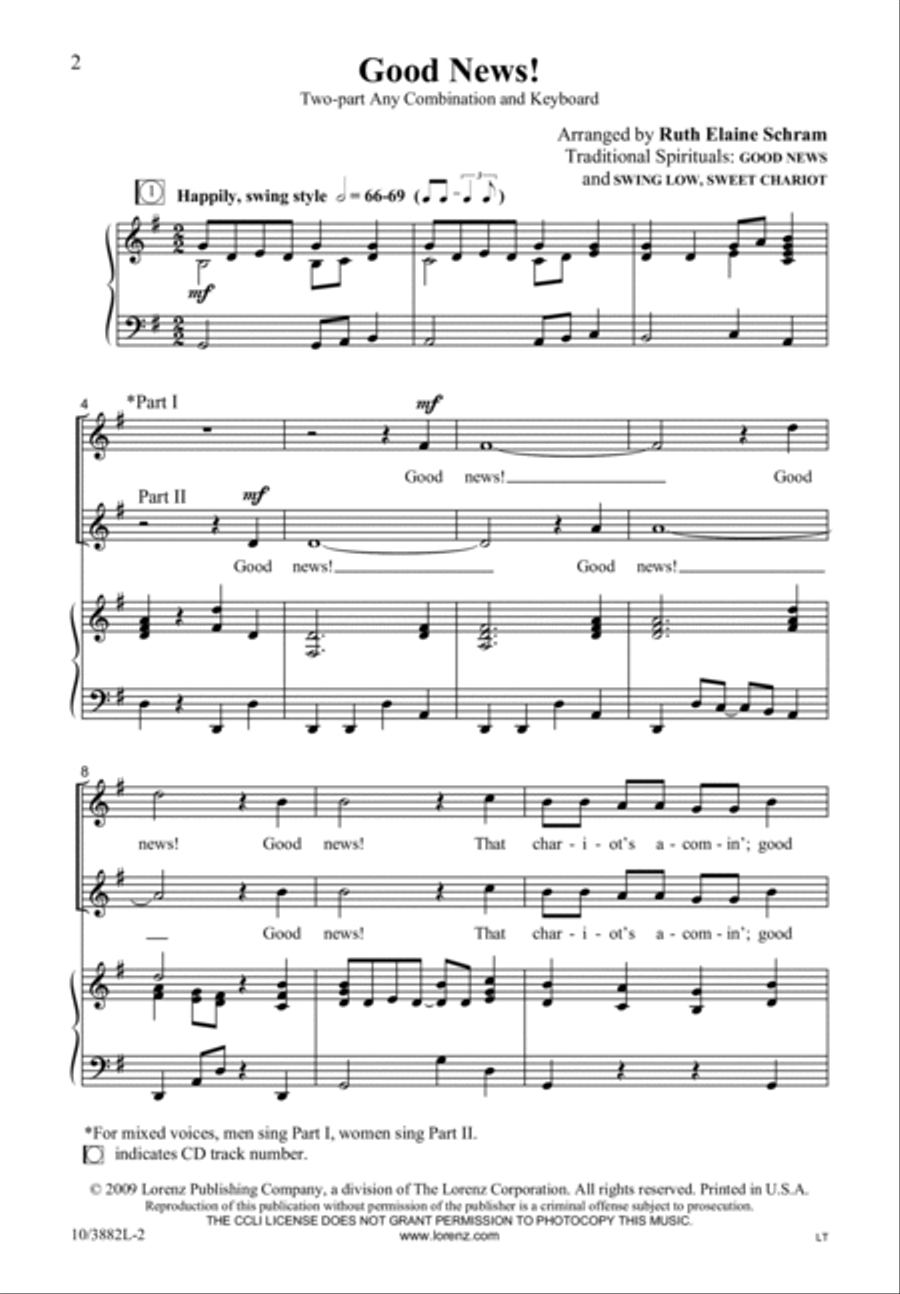 Good News! Good News! 2-Part scores gallery preview page 2