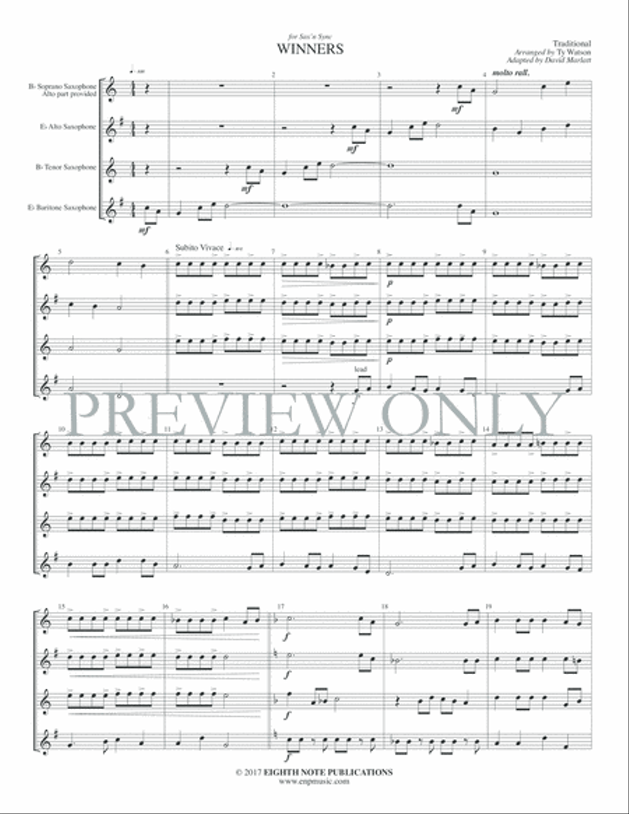 Winners Winners Small Ensemble scores gallery preview page 3