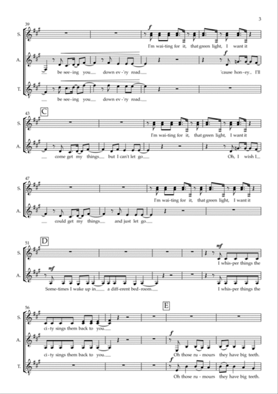 Green Light 4-Part scores gallery preview page 3