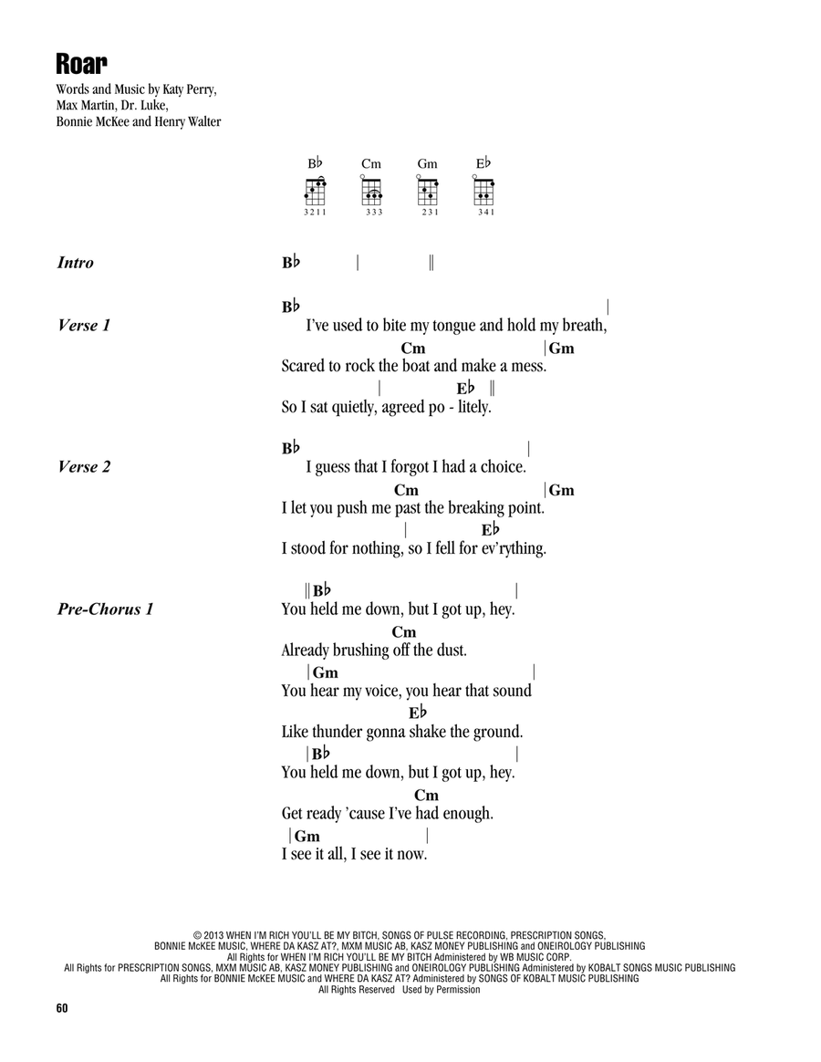Roar Ukulele scores gallery preview page 1