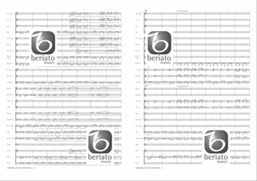 Morning Star Variations Concert Band scores gallery preview page 7