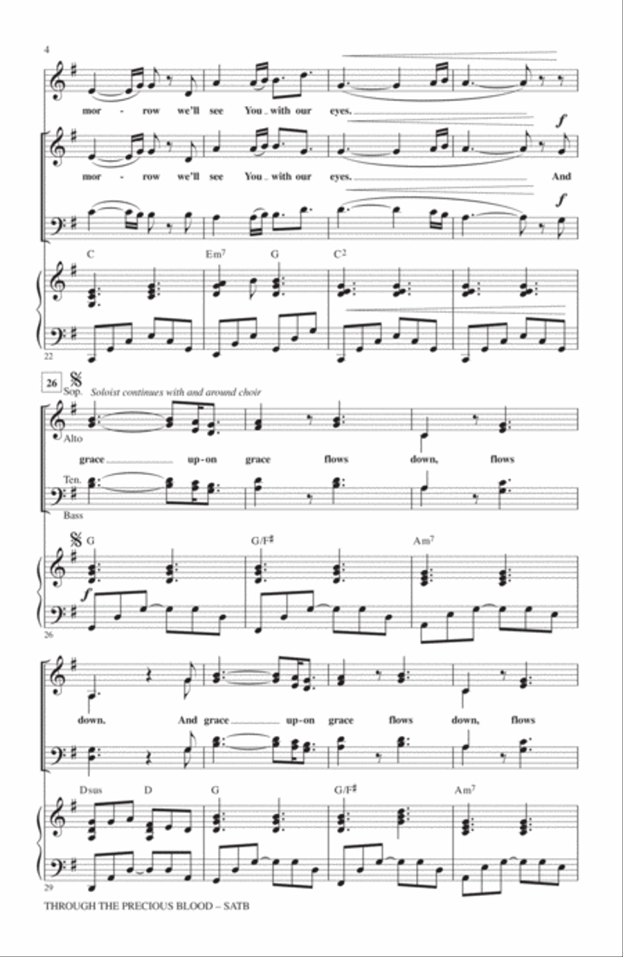Through The Precious Blood 4-Part scores gallery preview page 3