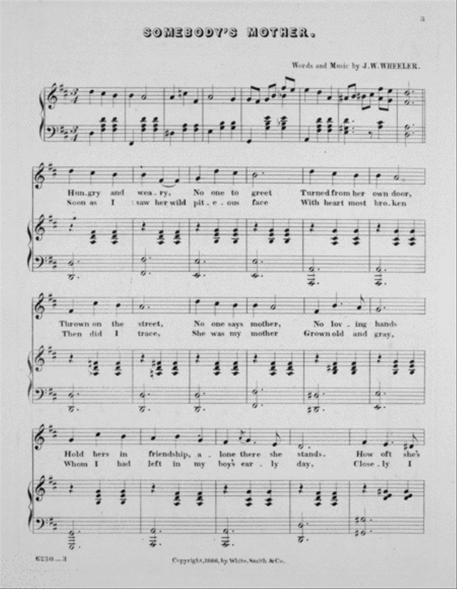 Somebody's Mother. Song & Chorus. The Song of All Mother Songs 4-Part scores gallery preview page 2