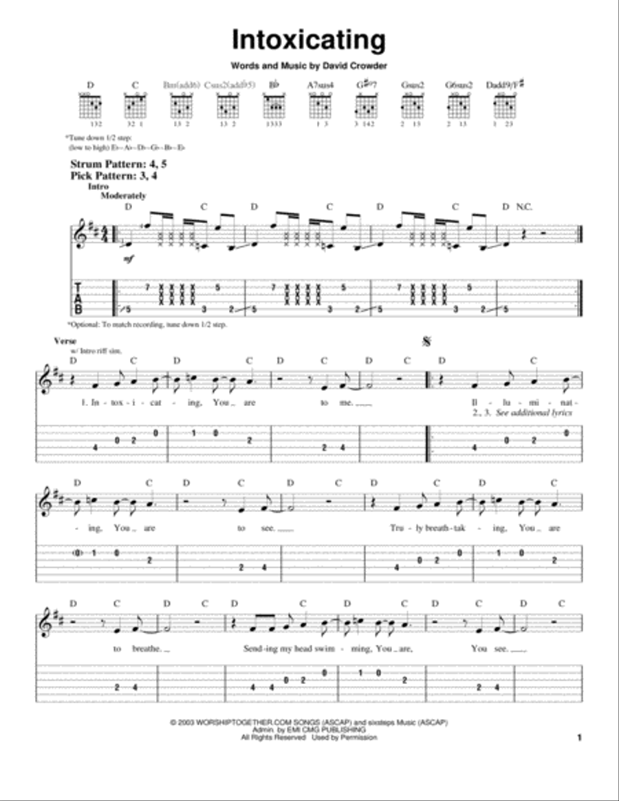 Intoxicating Acoustic Guitar scores gallery preview page 1