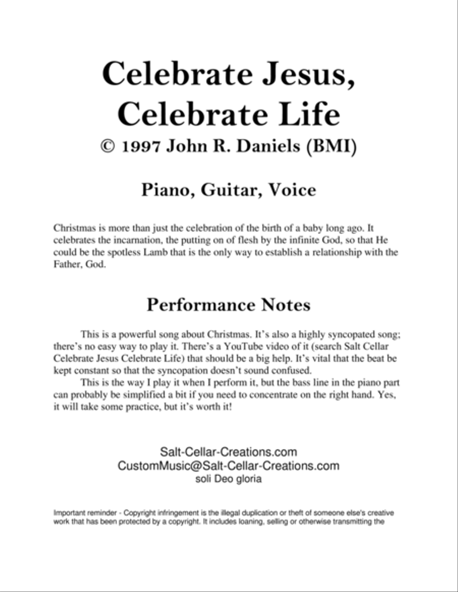 Celebrate Jesus, Celebrate Life Piano, Vocal, Guitar scores gallery preview page 2