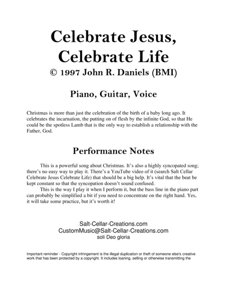 Celebrate Jesus, Celebrate Life image number null