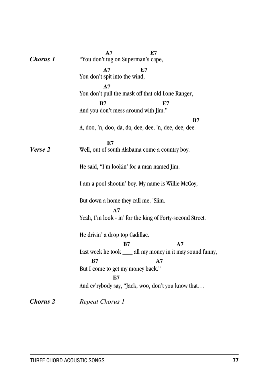 You Don't Mess Around With Jim Acoustic Guitar scores gallery preview page 2