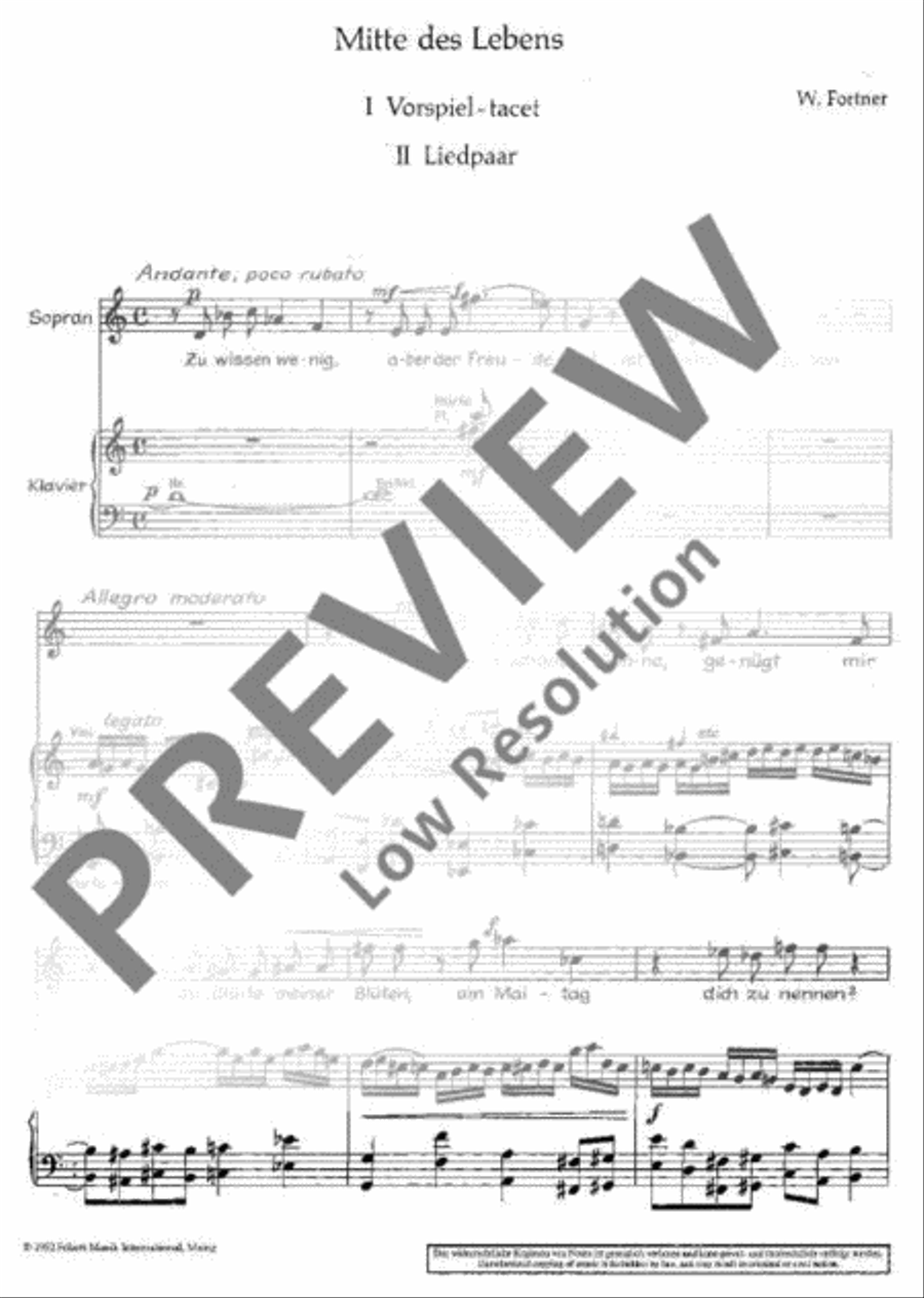 Mitte des Lebens Bass Clarinet scores gallery preview page 5