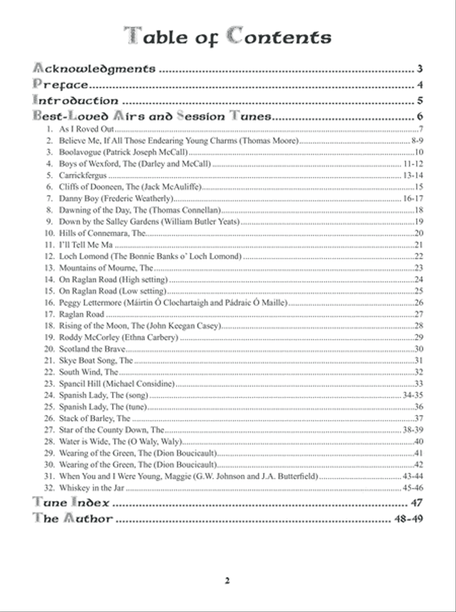 Easy Irish and Celtic Melodies for 5-String Banjo: Best-Loved Airs and Session Tunes Banjo scores gallery preview page 3