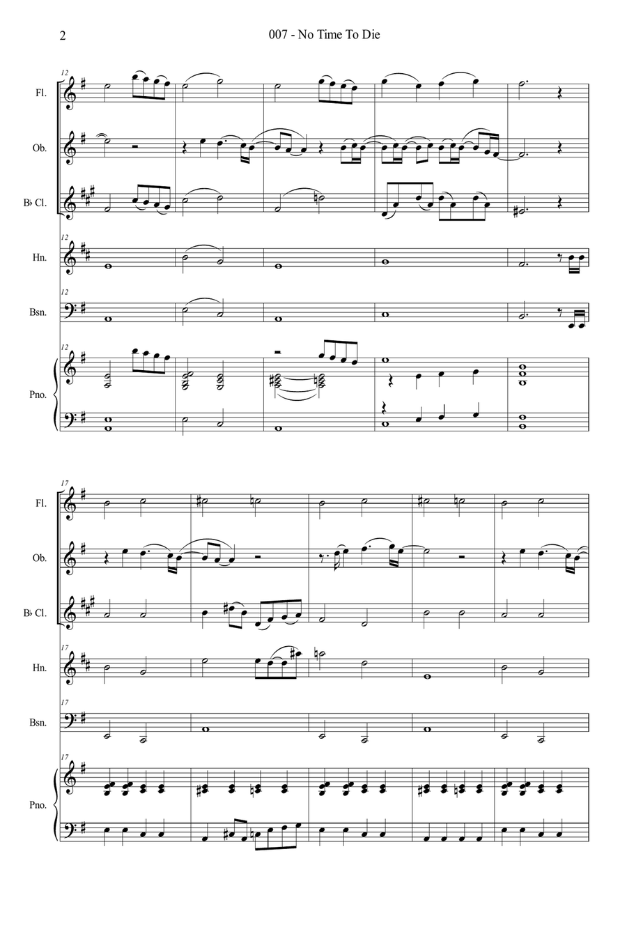 No Time To Die No Time To Die Small Ensemble scores gallery preview page 2