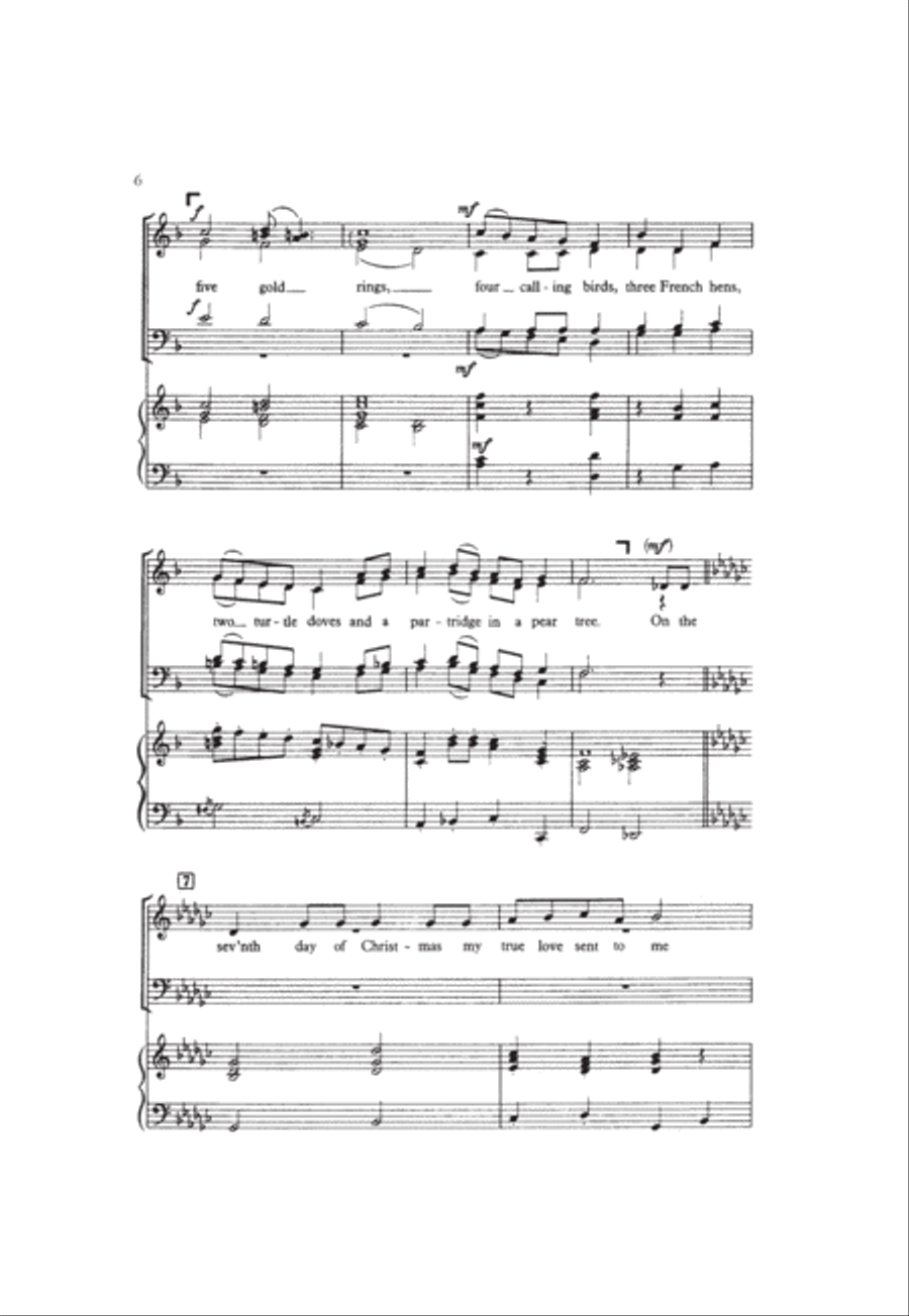 The Twelve days of Christmas 4-Part scores gallery preview page 6
