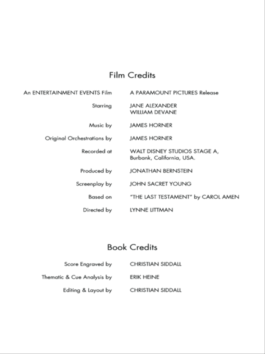 Testament Cues - Score Only Full Orchestra scores gallery preview page 4