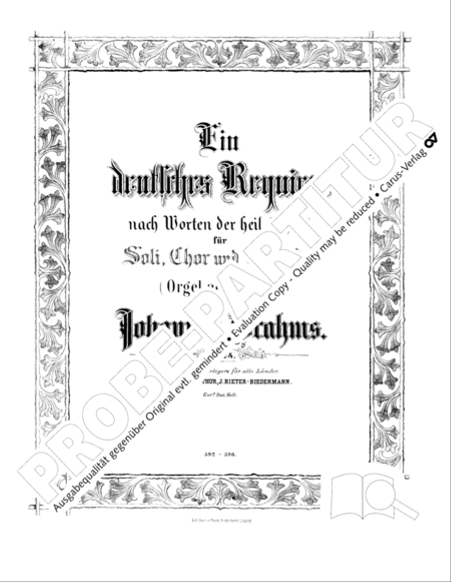 Ein Deutsches Requiem (German Requiem) Piano Duet scores gallery preview page 10