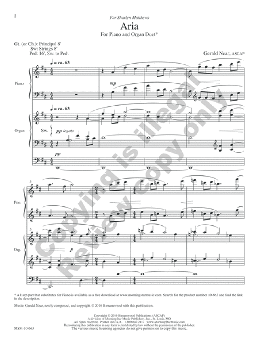 Aria Harp scores gallery preview page 6
