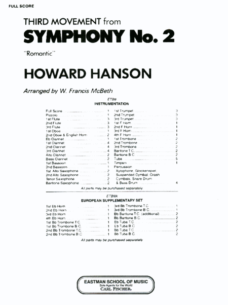Howard Hanson: Third Movement from Symphony No. 2