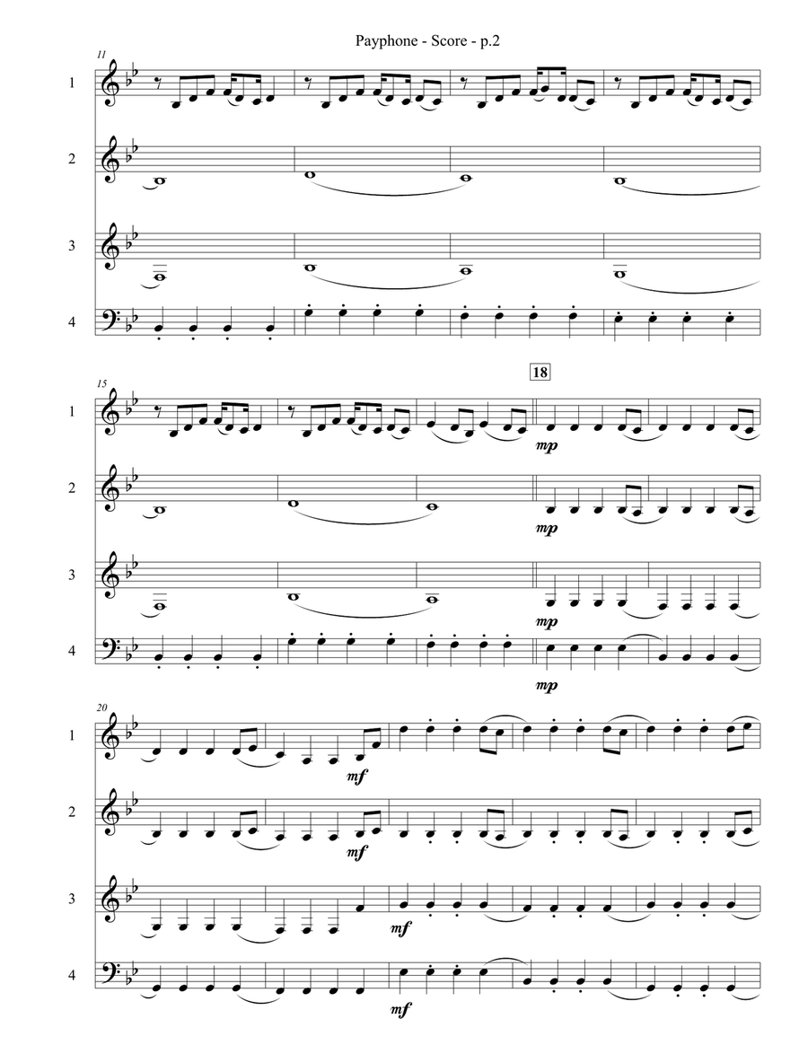 Payphone Brass Ensemble scores gallery preview page 3
