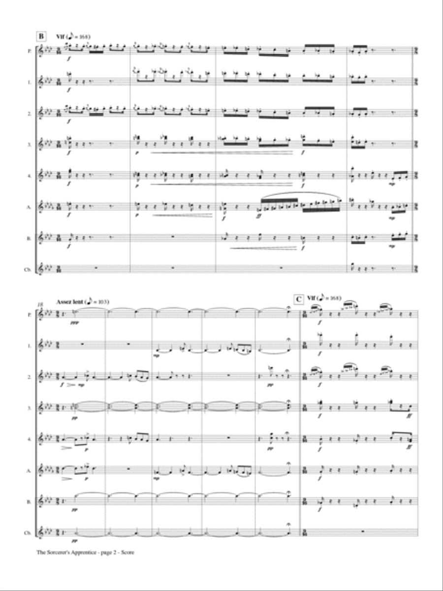The Sorcerer's Apprentice for Flute Choir Flute Choir scores gallery preview page 3