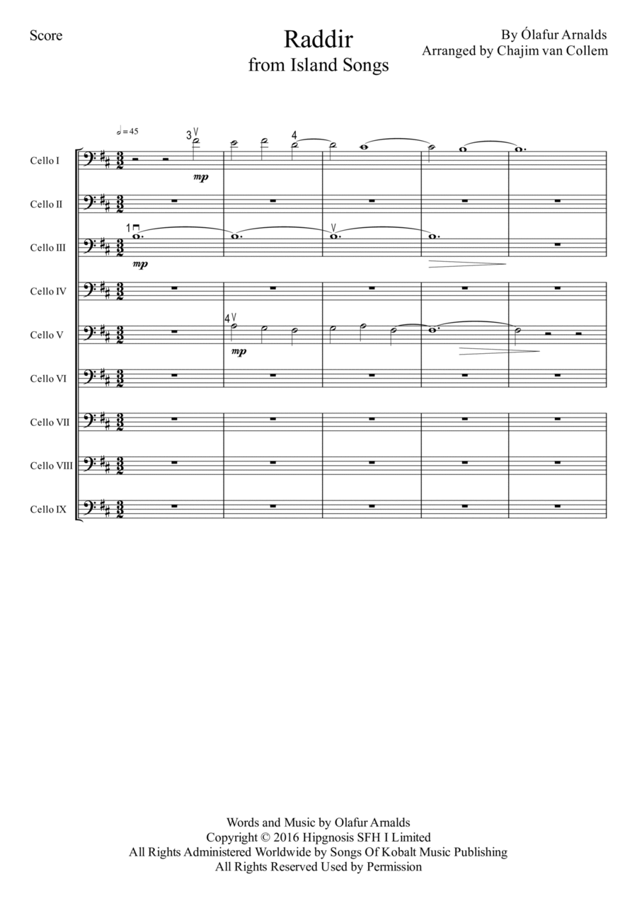 Raddir Large Ensemble scores gallery preview page 1