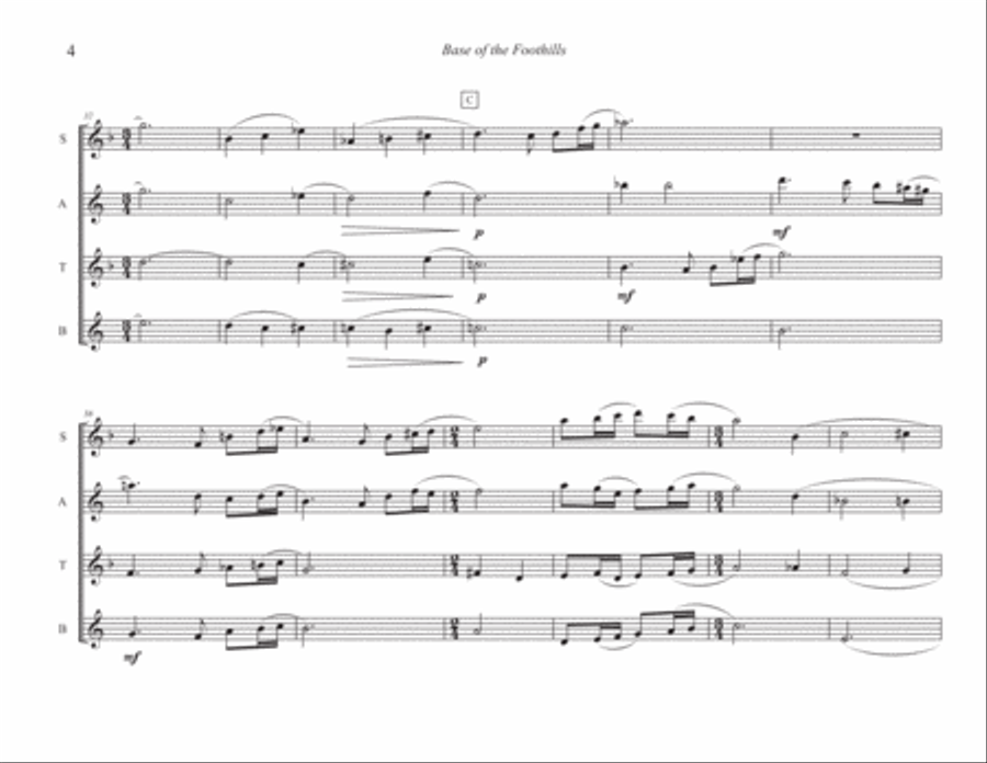 Base of the Foothills Base of the Foothills 4-Part scores gallery preview page 5