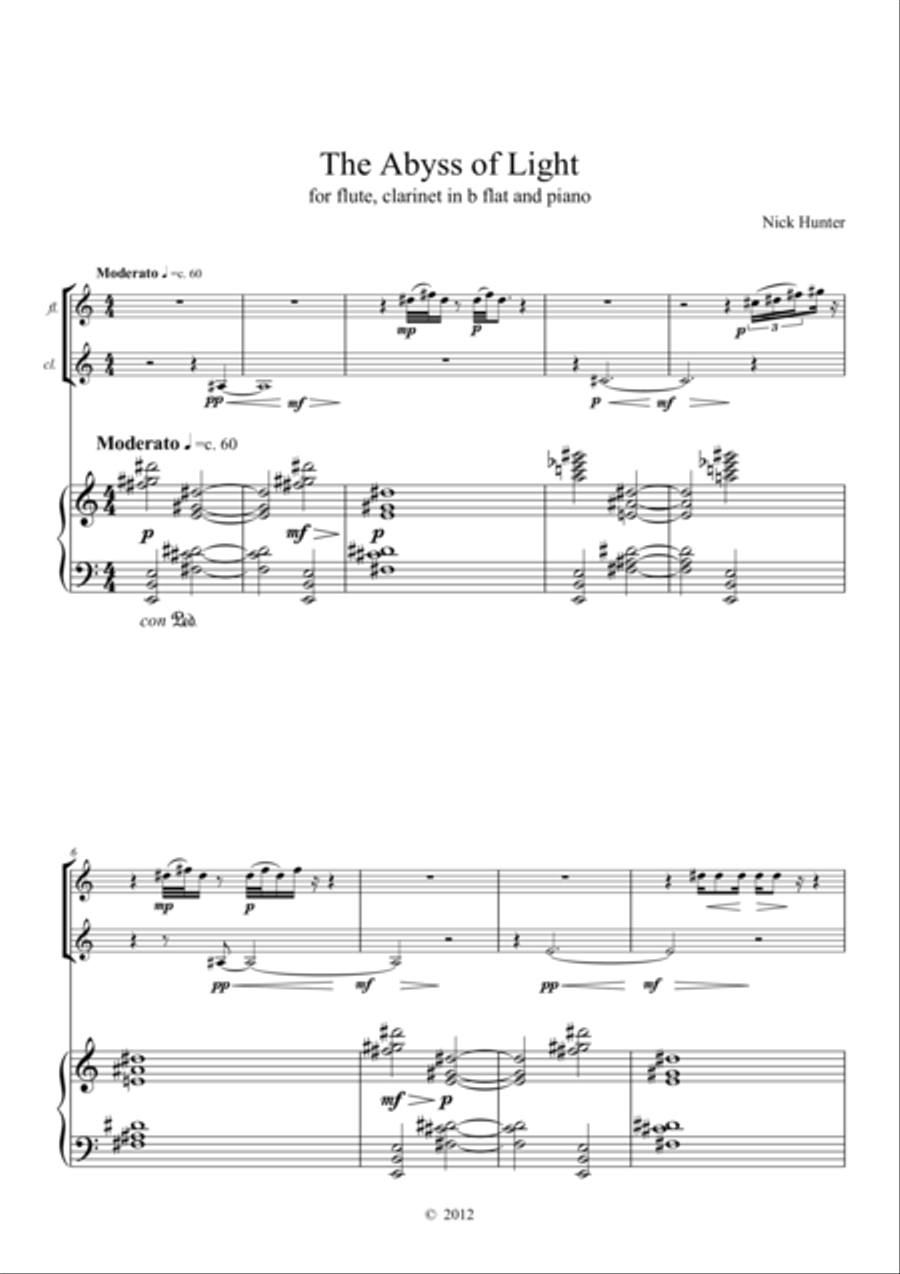 The Abyss of Light Small Ensemble scores gallery preview page 1