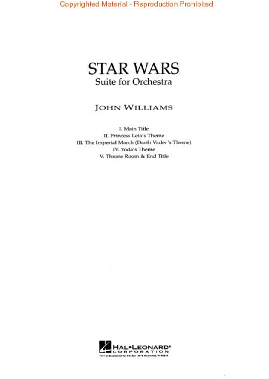Star Wars (Suite for Orchestra) - Deluxe Score