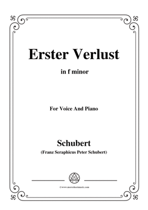 Schubert-Erster Verlust in f minor,for voice and piano