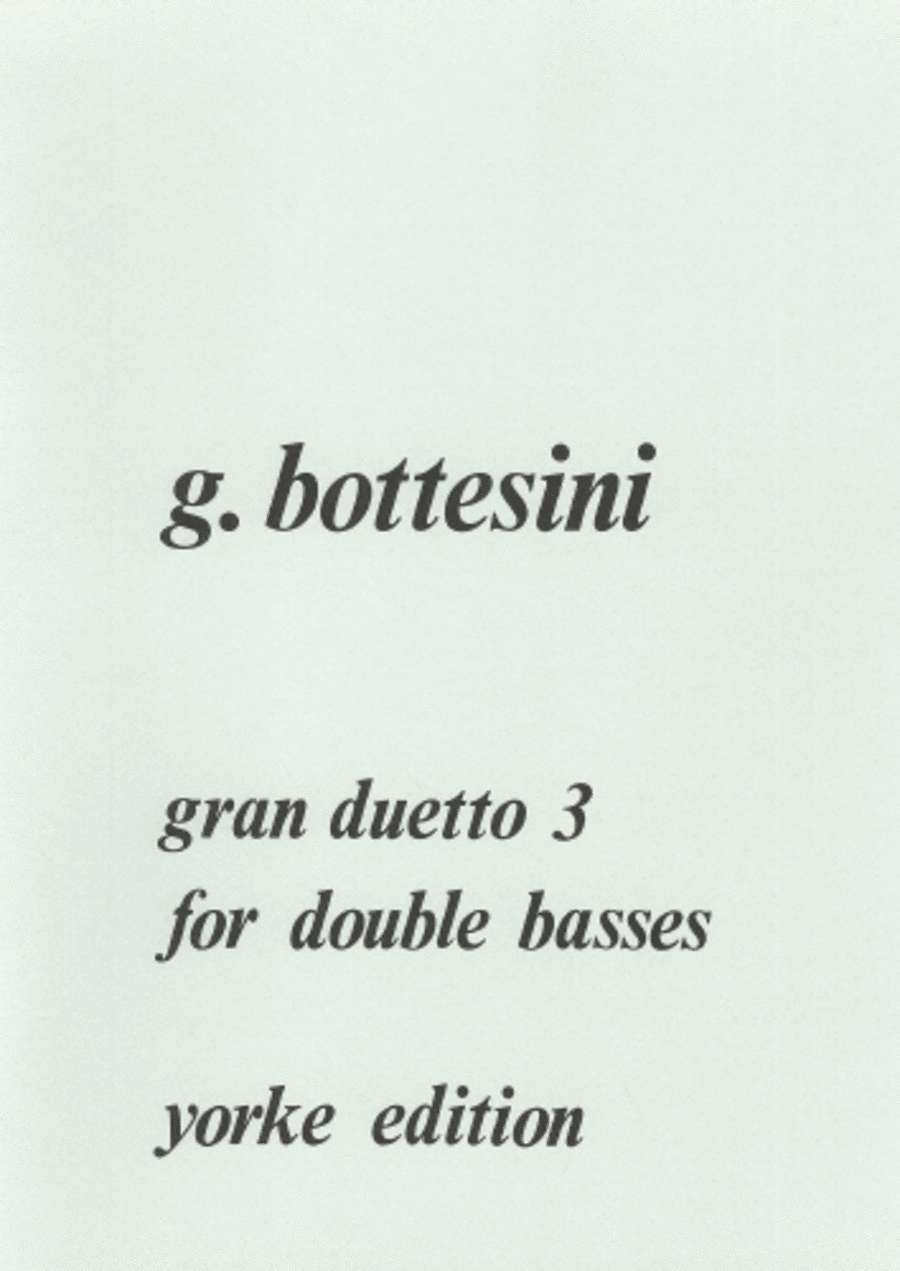 Tre Gran Duetto No. 3 for 2 basses String Duet scores gallery preview page 1