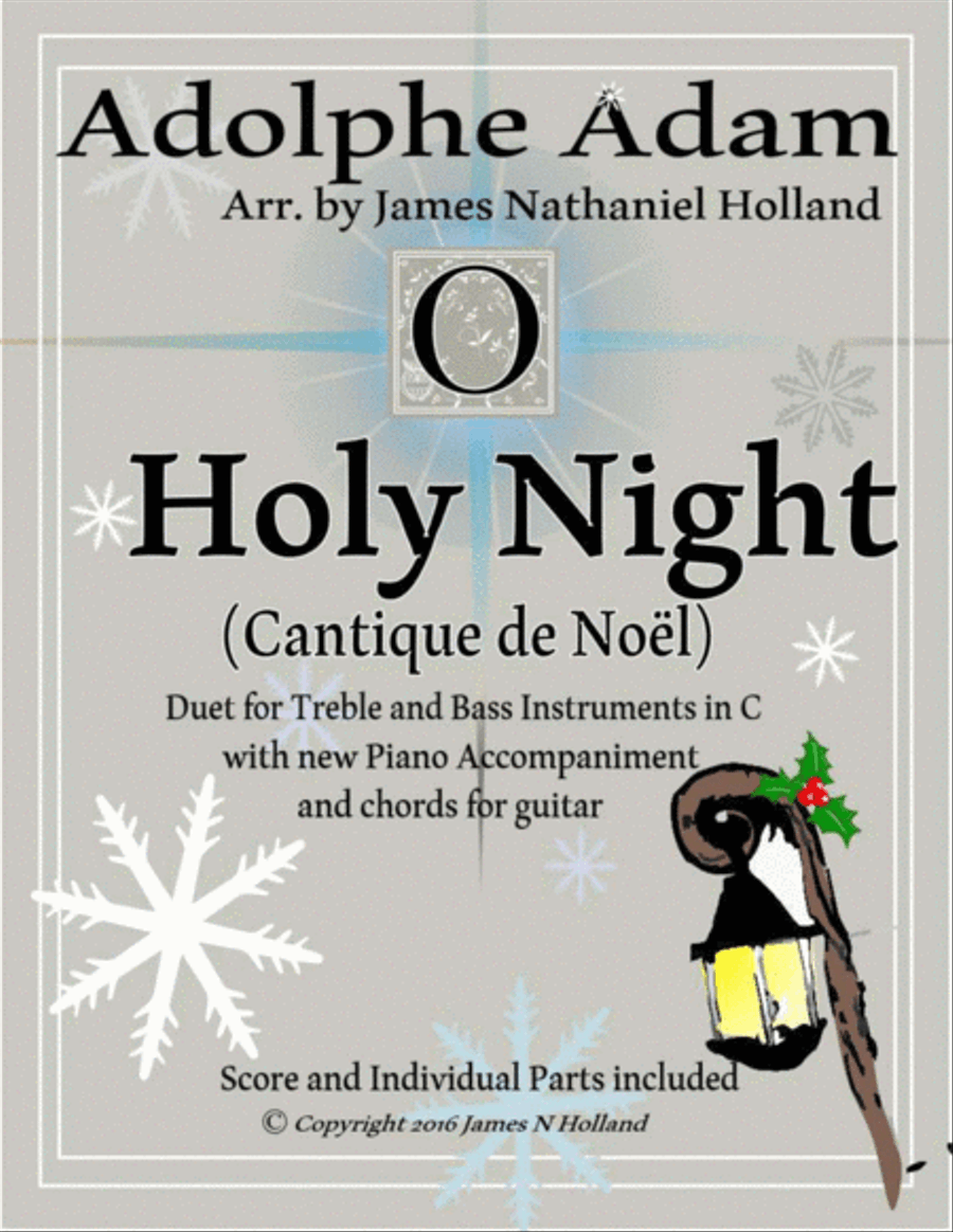 O Holy Night (Cantique de Noel) Adolphe Adam Duet for Treble and Bass Instruments in C String Duet scores gallery preview page 1