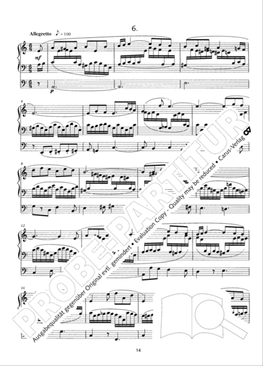 Zwolf Trios fur die Orgel Organ Solo scores gallery preview page 15