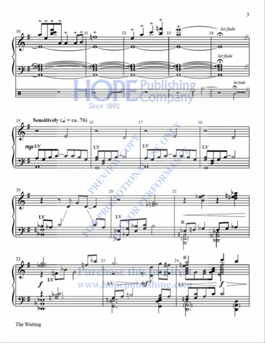 THE WAITING for 3-5 octaves with opt 2 oct. handchimes and perc. 5-Octaves scores gallery preview page 4